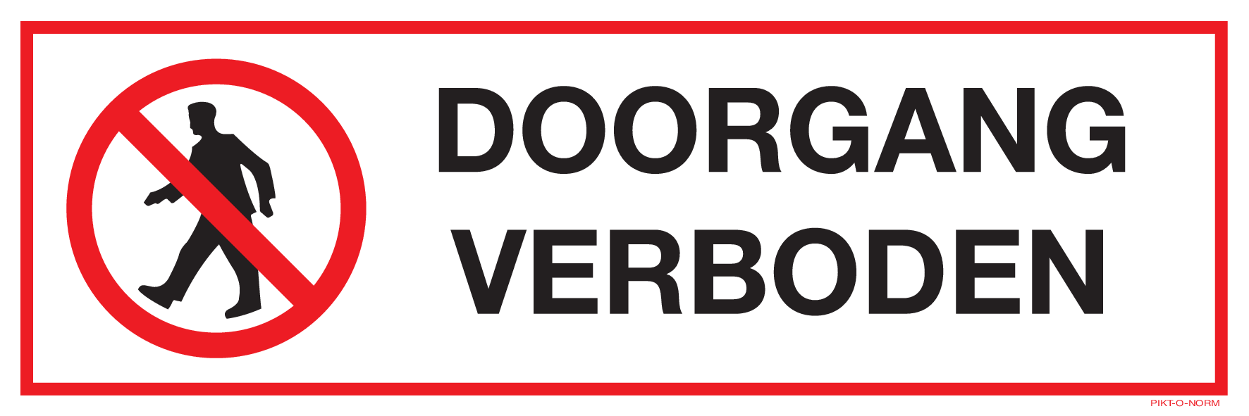 DOORGANG VERBODEN