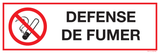 DEFENSE DE FUMER