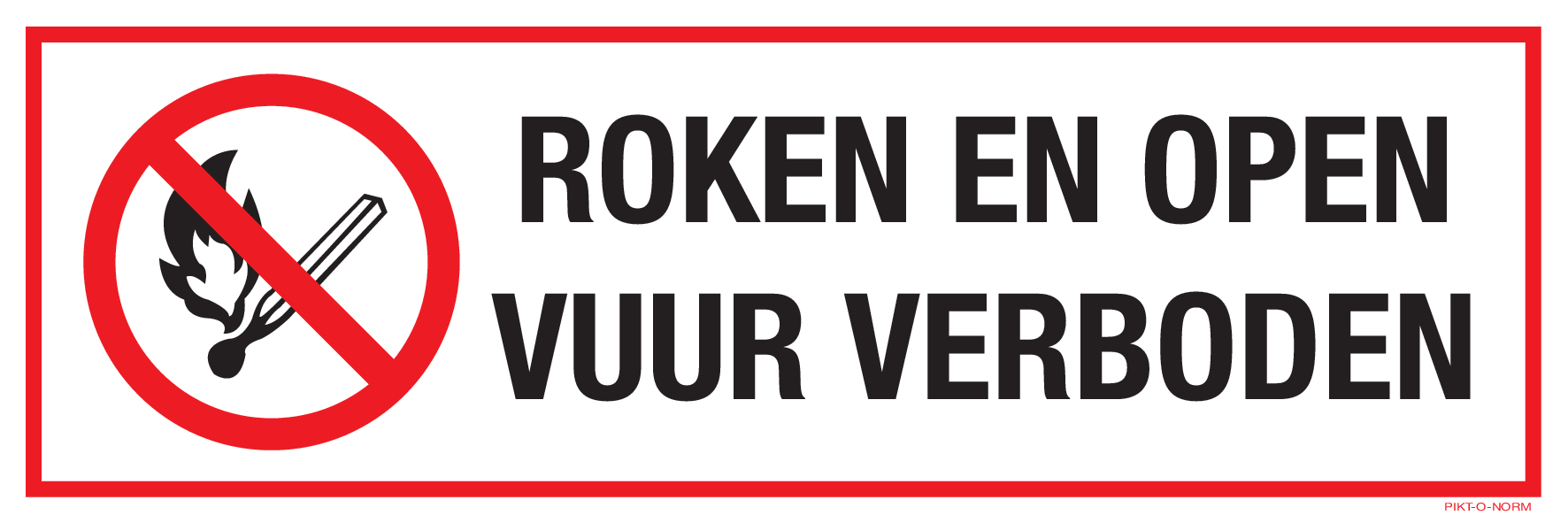 ROKEN EN OPEN VUUR VERBODEN