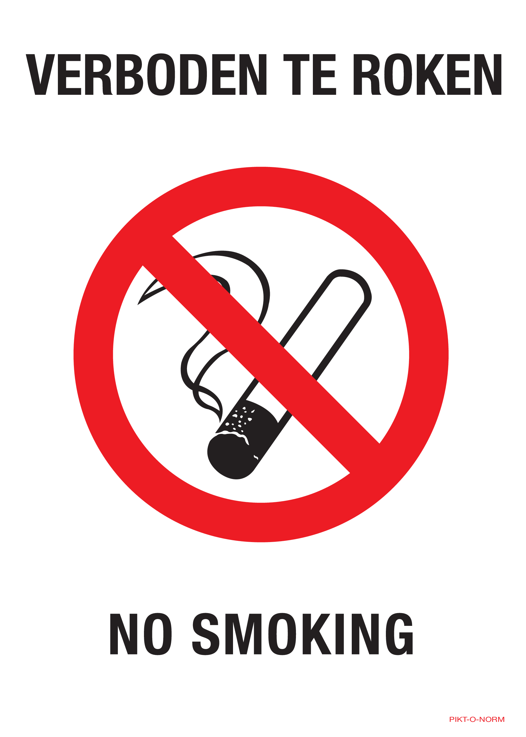 VERBODEN TE ROKEN. NO SMOKING