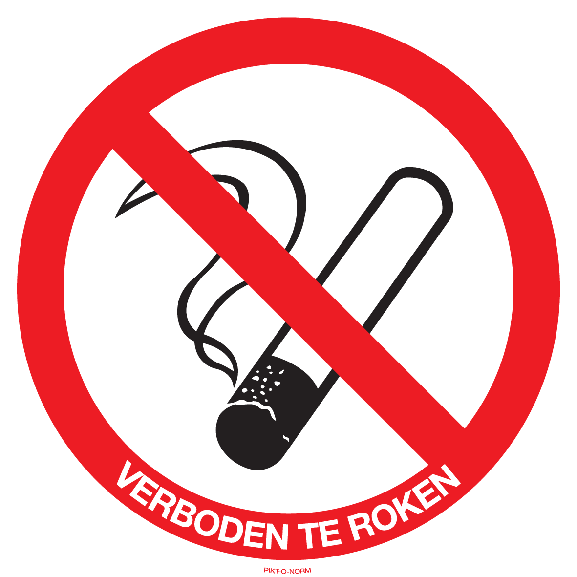 PICTOGRAMME A TEXTE: VERBODEN TE ROKEN