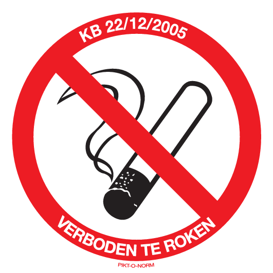 ROKEN VERBODEN MET TEKST: KB 22/12/2005