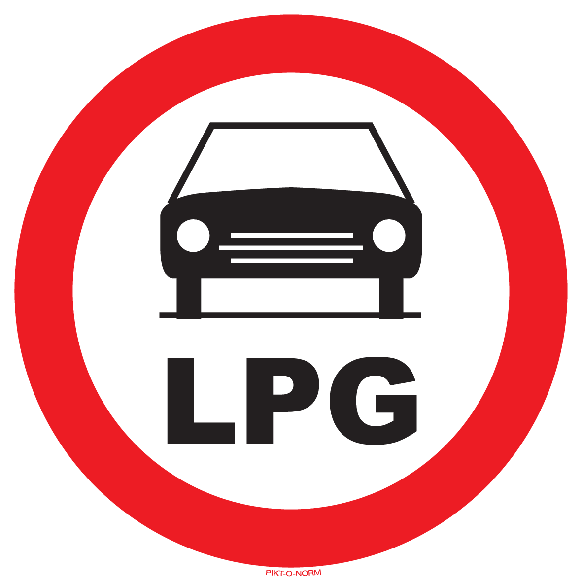 INTERDIT AUX VEHICULES LPG