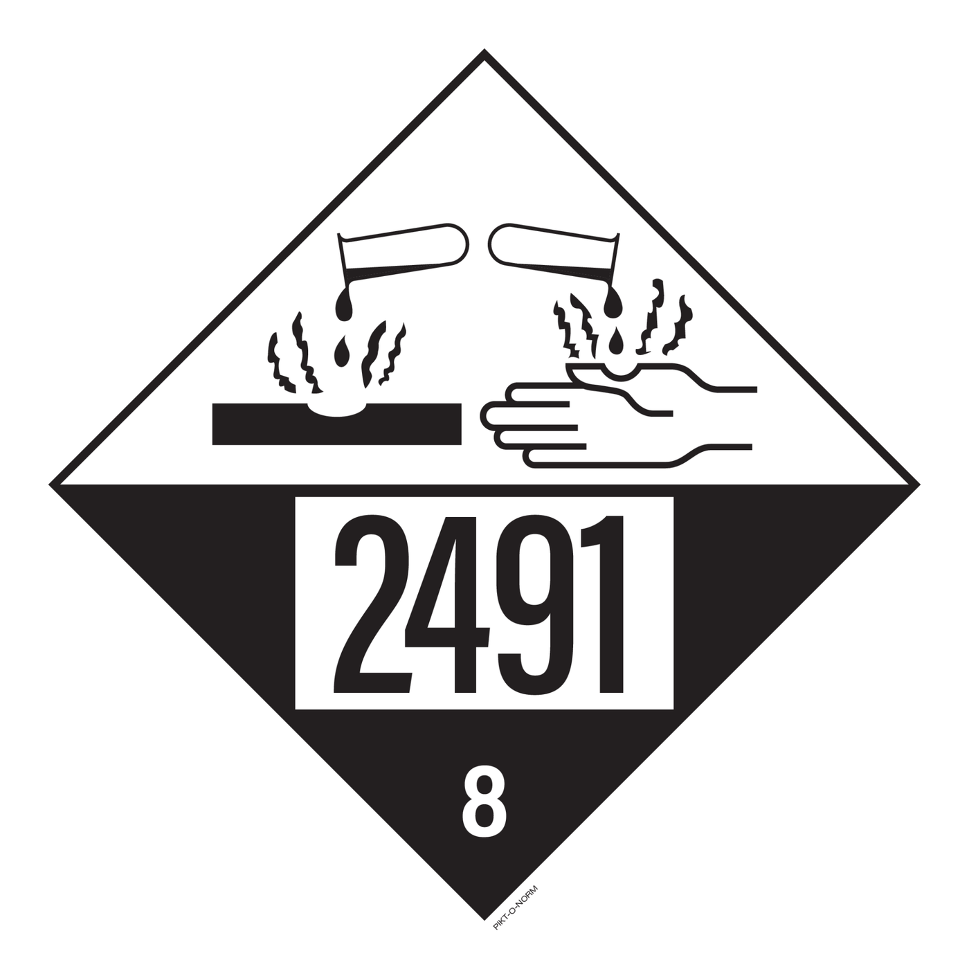 IMO 8.0 CORROSIEF MET UN 2491