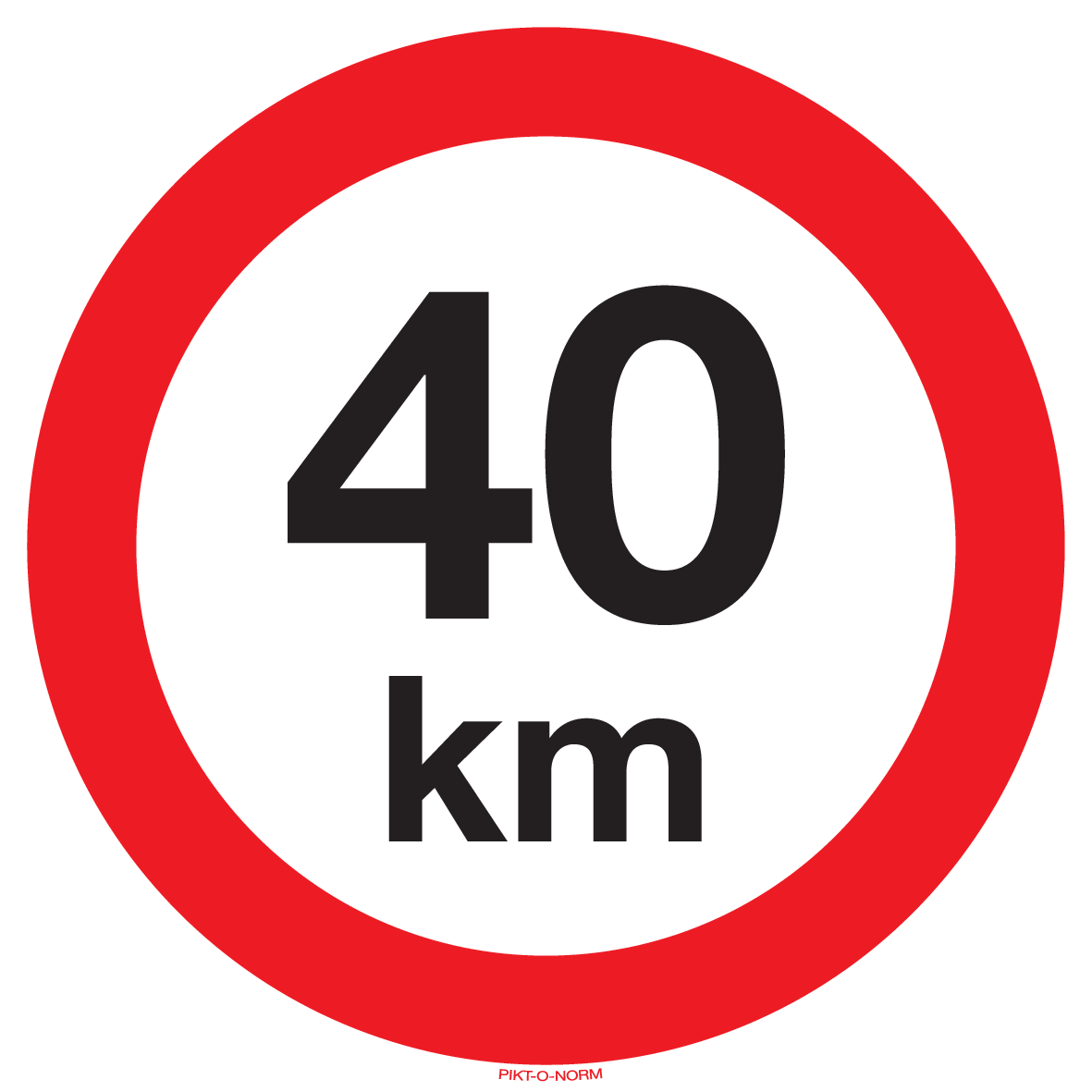 MAXIMUM SNELHEID 40 KM