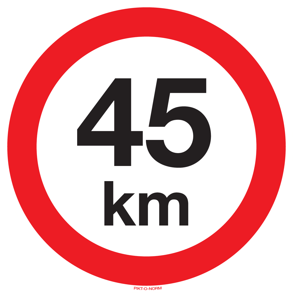 VITESSE LIMITÉE 45 KM