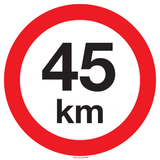 VITESSE LIMITÉE 45 KM