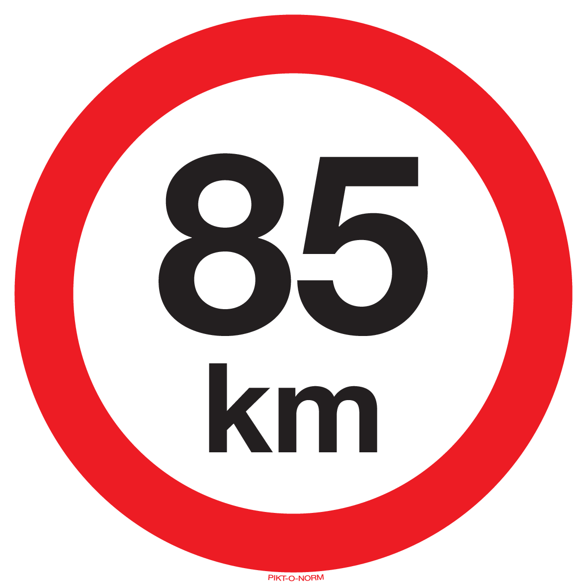 MAXIMUM SNELHEID 85 KM