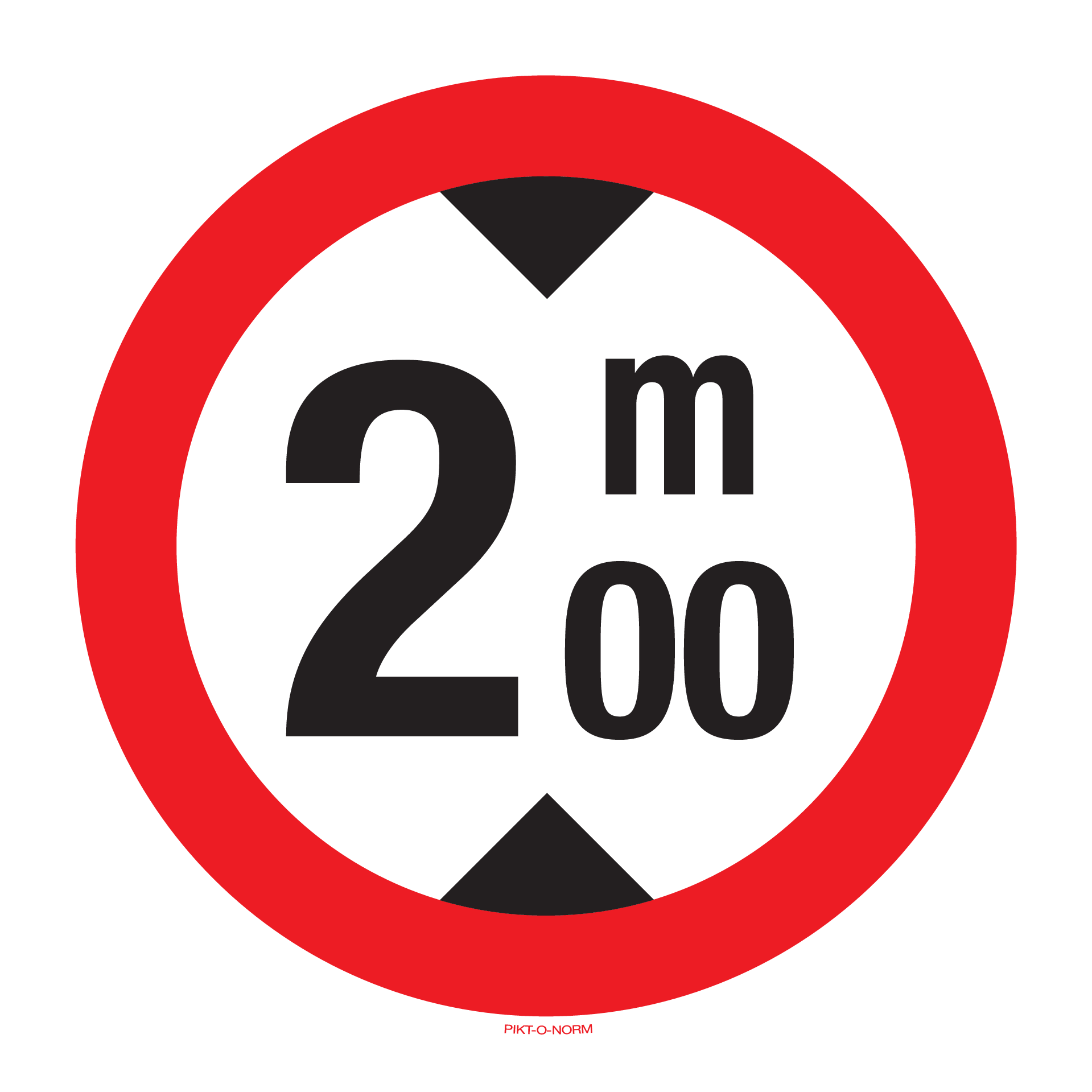 MAXIMUM HOOGTE: 2M00