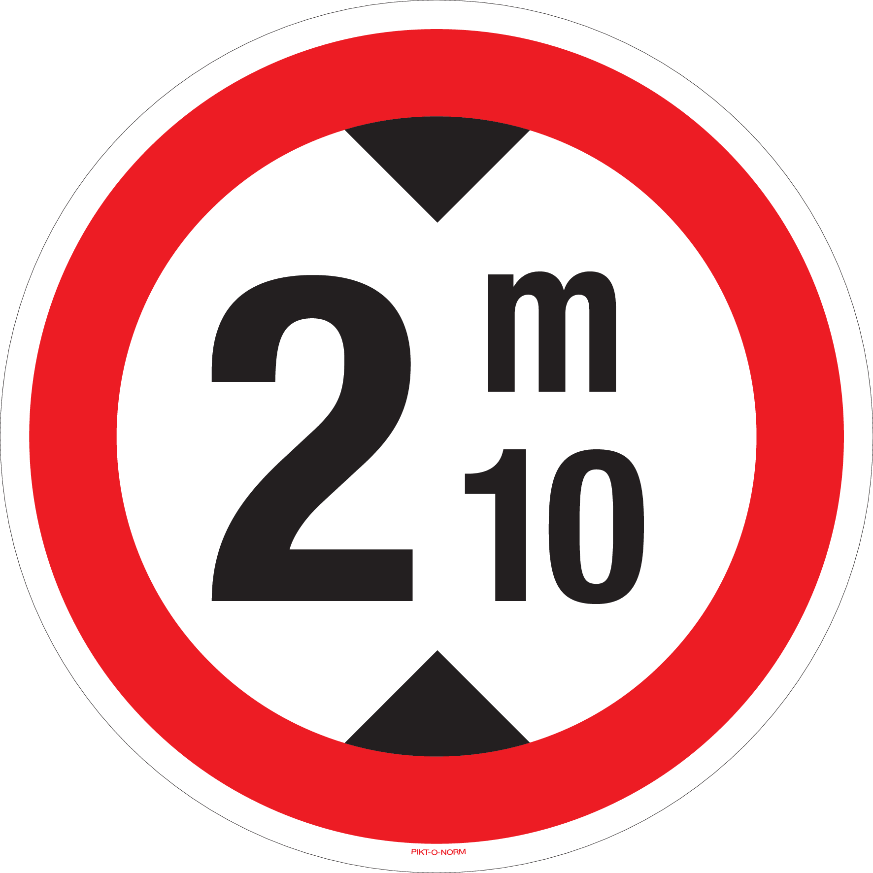 MAXIMUM HOOGTE: 2M10