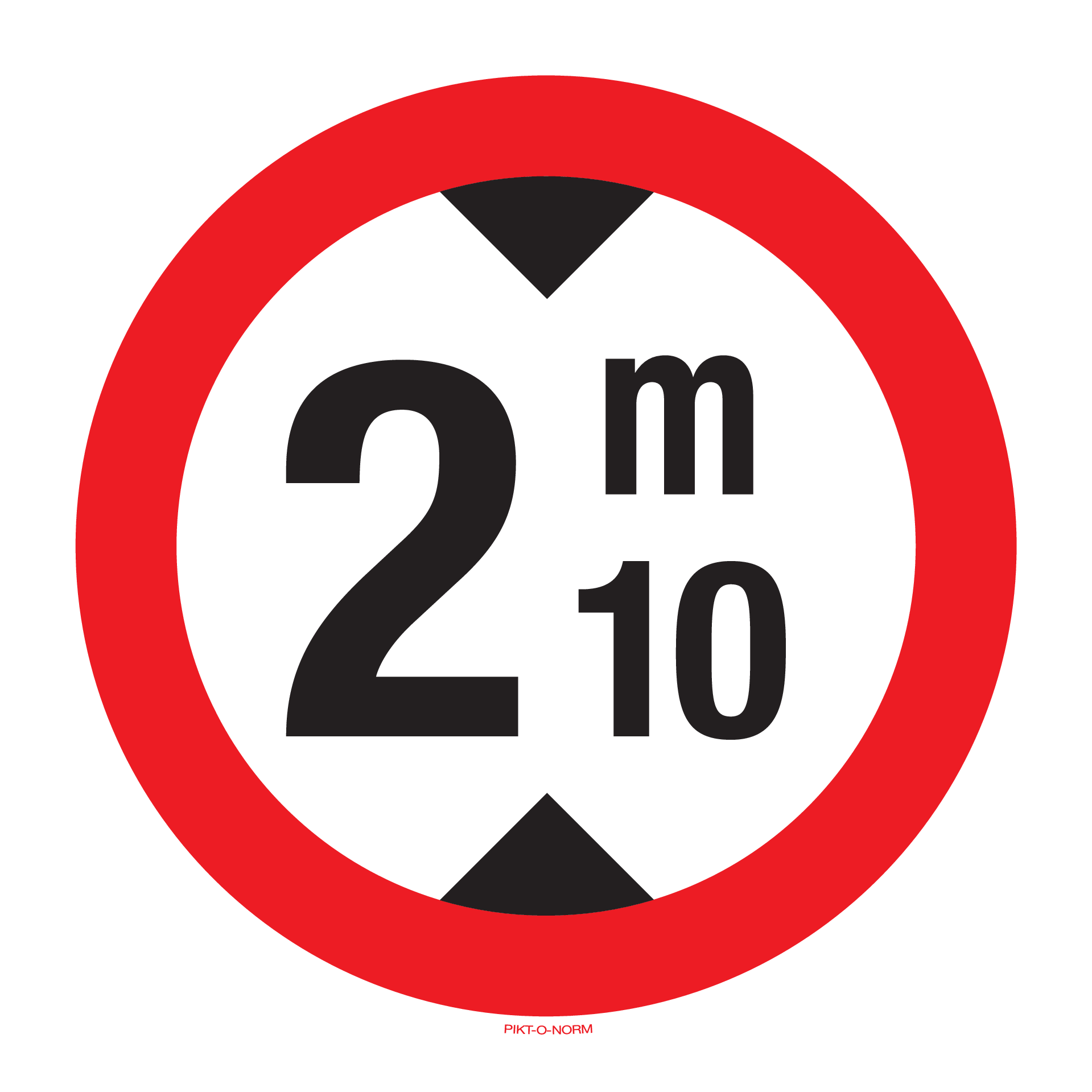 MAXIMUM HOOGTE: 2M10
