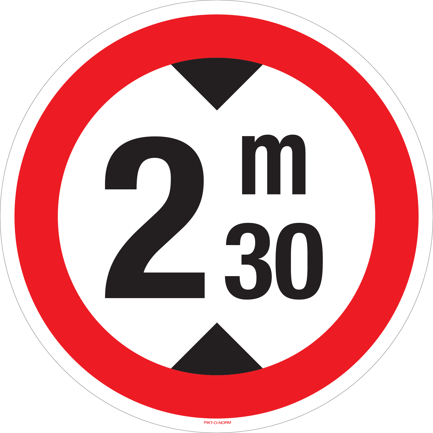 MAXIMUM HOOGTE: 2M30