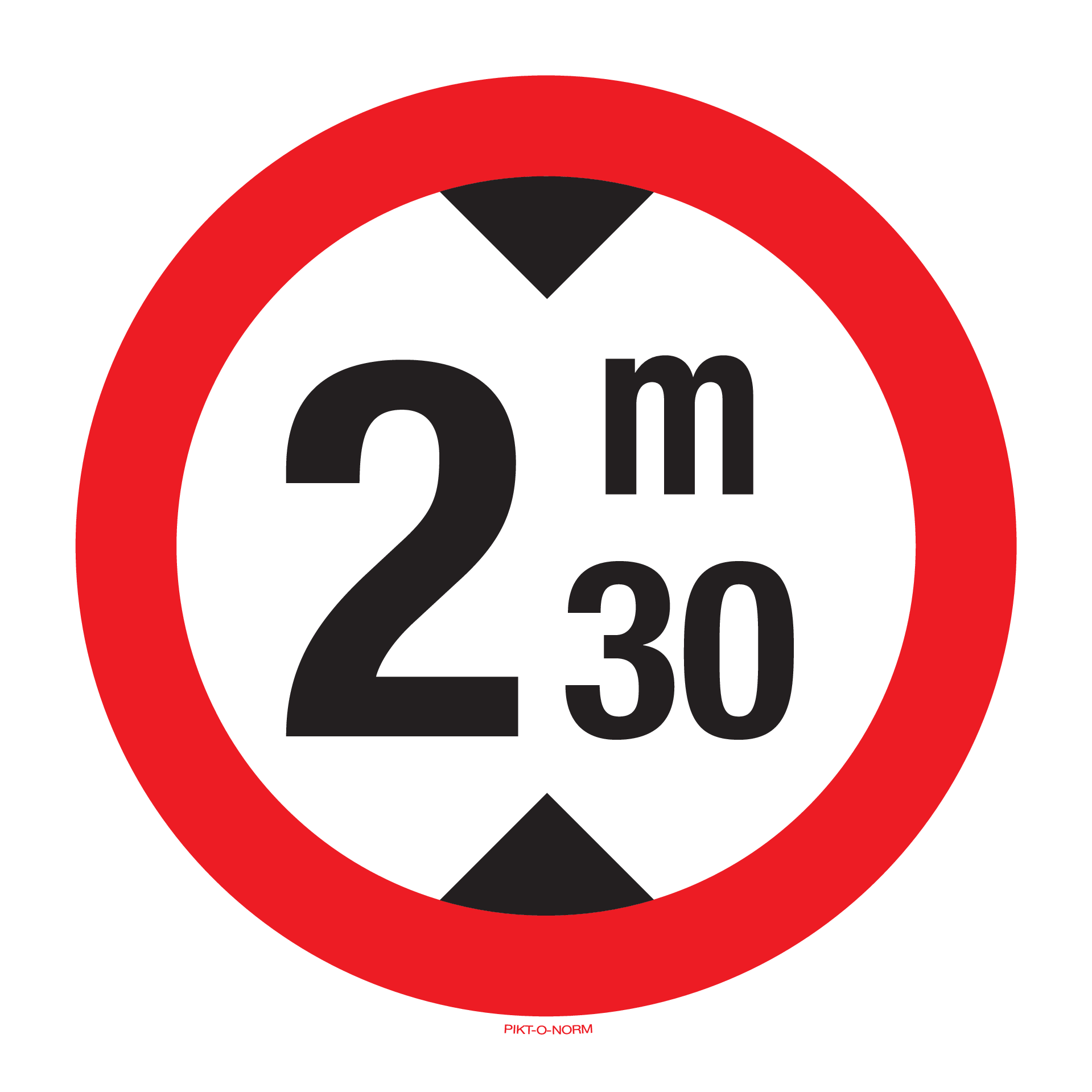 MAXIMUM HOOGTE: 2M30