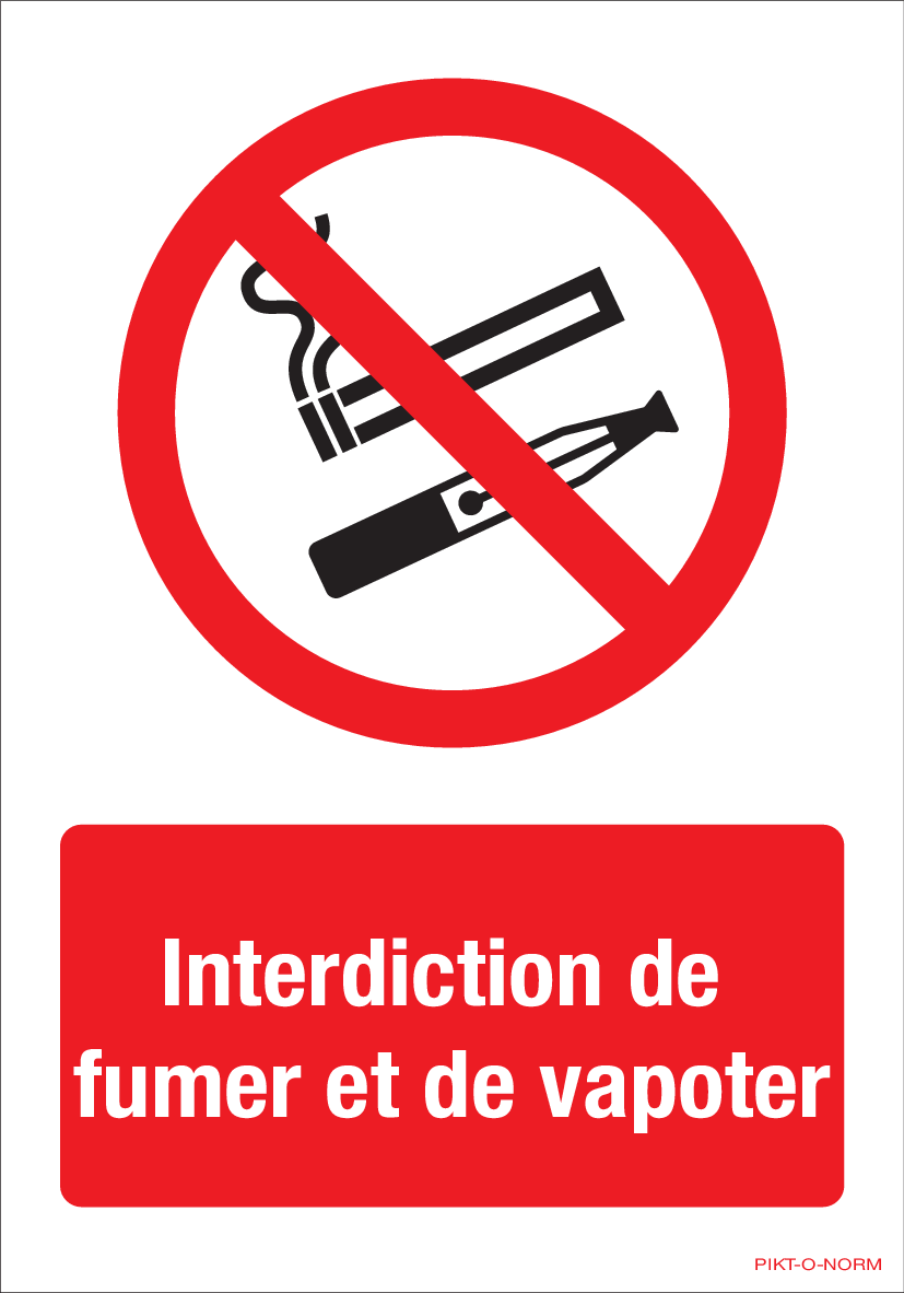 INTERDICTION DE FUMER ET DE VAPOTER