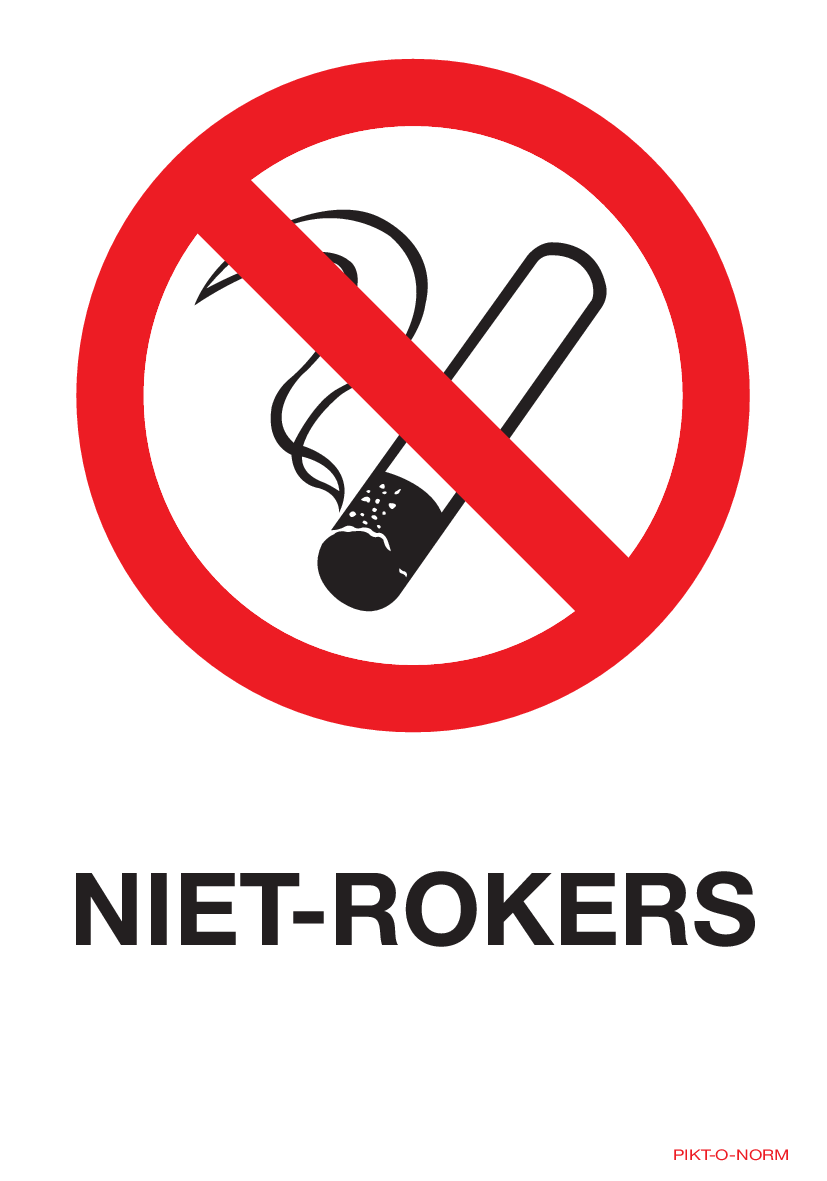 PICTOGRAM MET TEKST: NIET-ROKERS