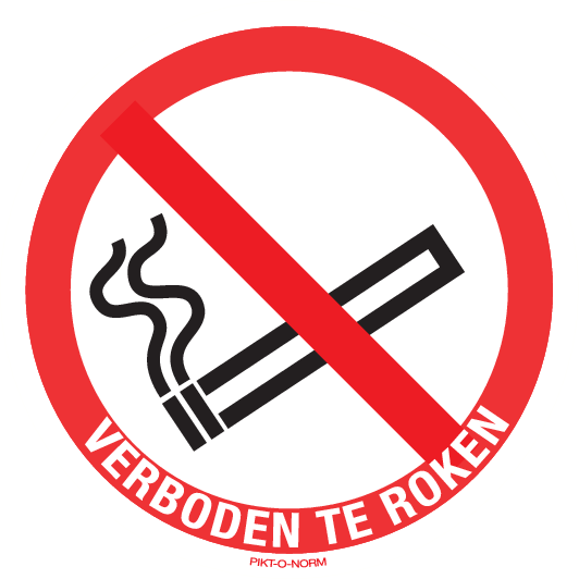 ROKEN VERBODEN & TEKST:VERBODEN TE ROKEN