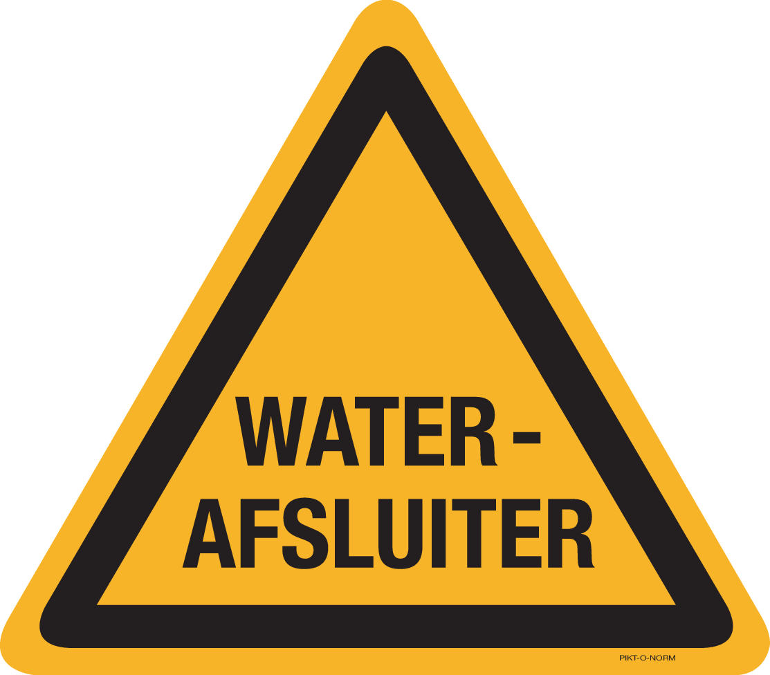 AVERTISSEMENT WATERAFSLUITER