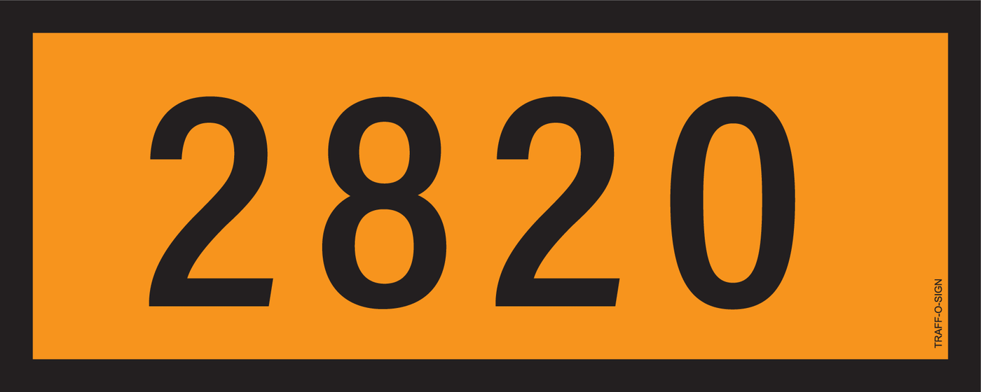 PANNEAU ADR, NUNEROS DE 2000 A 2999