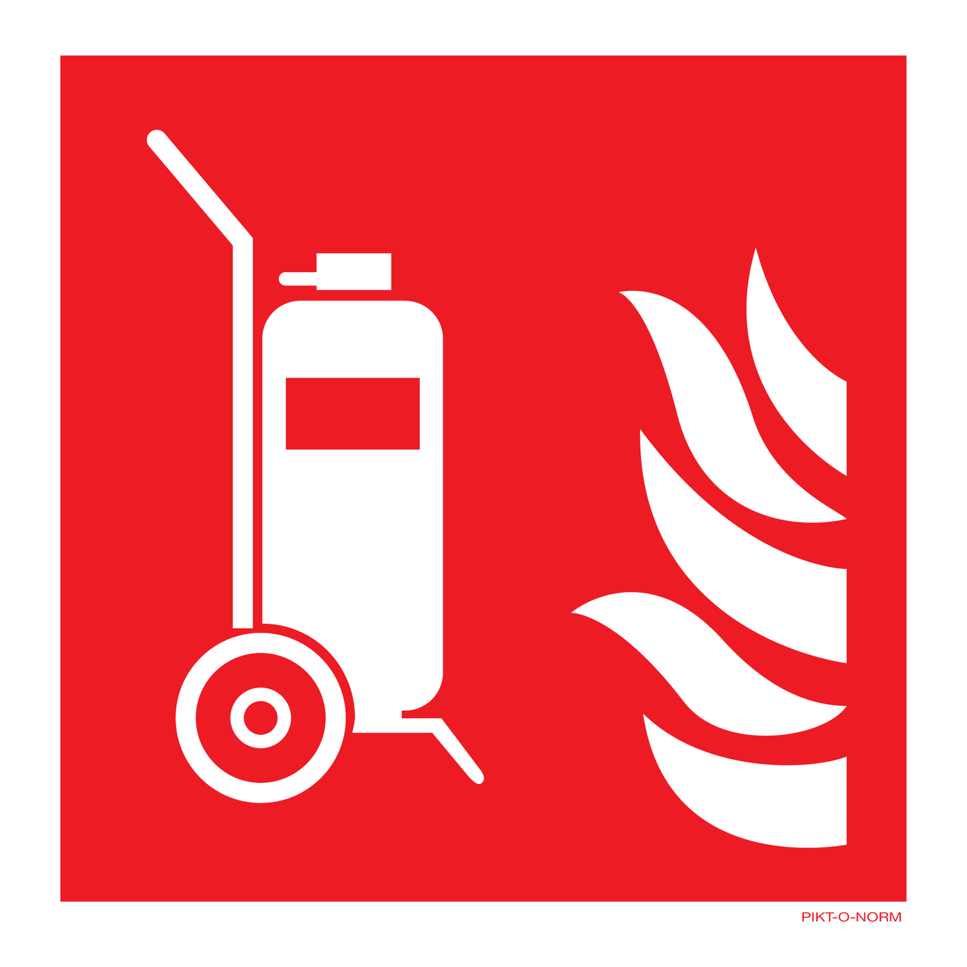 EXTINCTEUR SUR ROUES ISO7010 F009