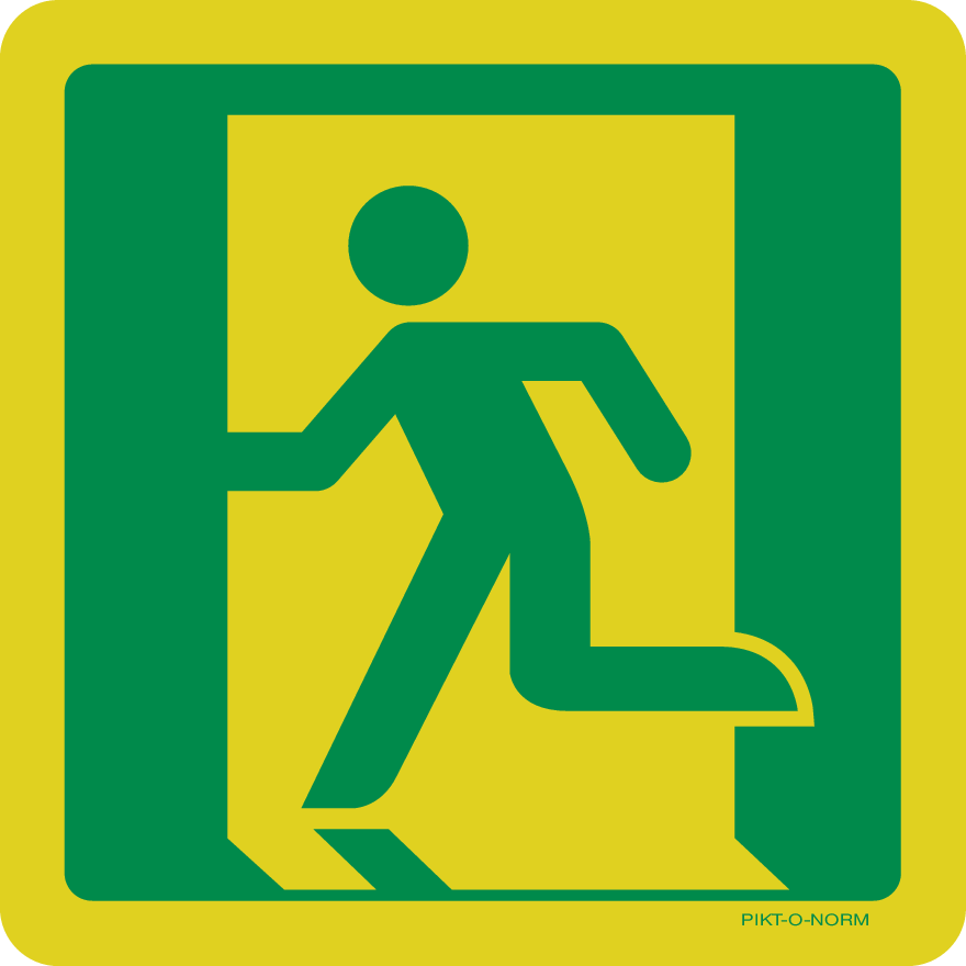 ISSUE DE SECOURS À GAUCHE ISO7010-E001