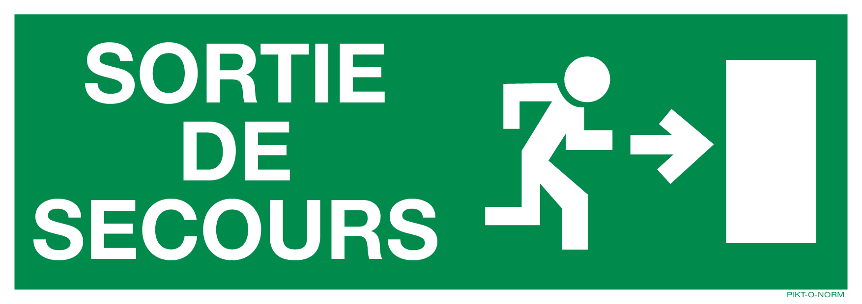 SORTIE DE SECOURS À DROITE