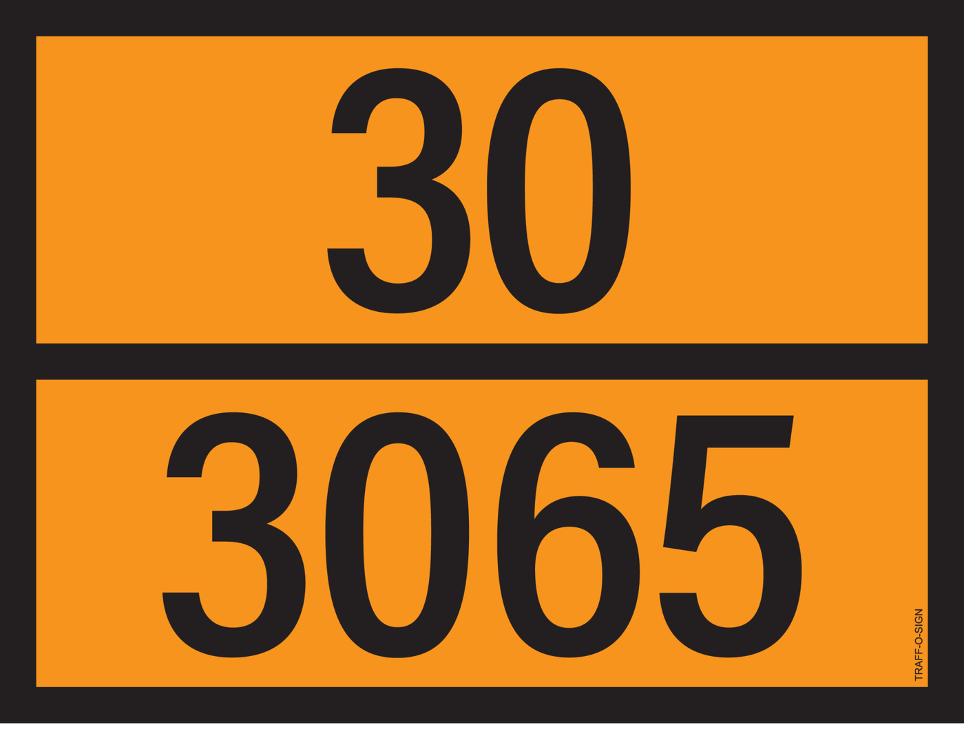 PANNEAU ADR AVEC CODE DE DANGER 30/3065