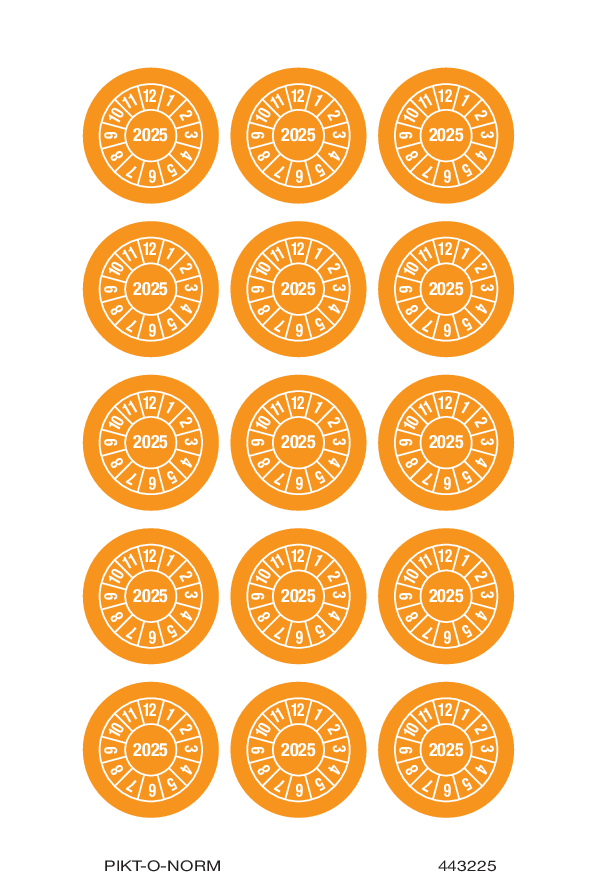 2025, PASTILLES CALENDRIER ORANGE