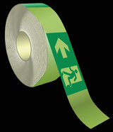 VLUCHTWEG OP KLEEFBAND FOTOLUMINESCEREND