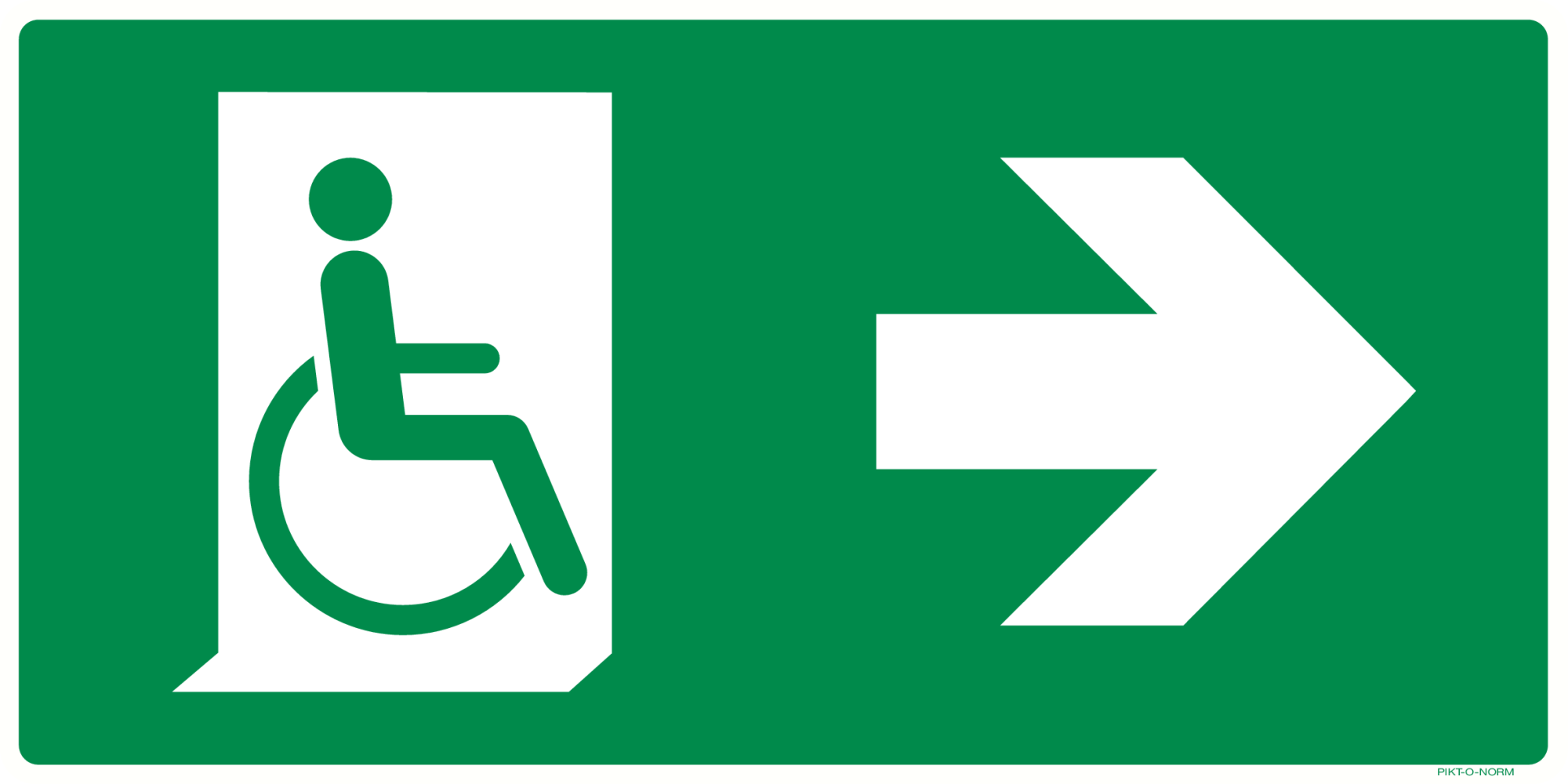 VLUCHTWEG RECHTS VOOR GEHANDICAPTEN