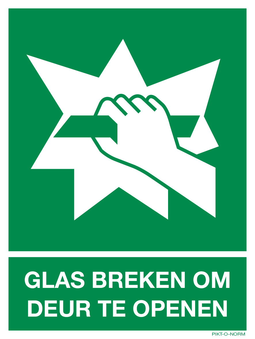 GLAS BREKEN OM DEUR TE OPENEN