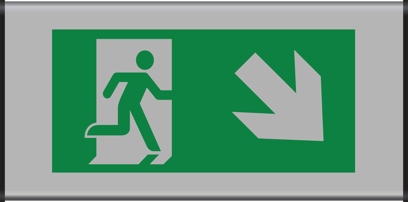 VLUCHTWEG, TRAP RECHTS NAAR BENEDEN