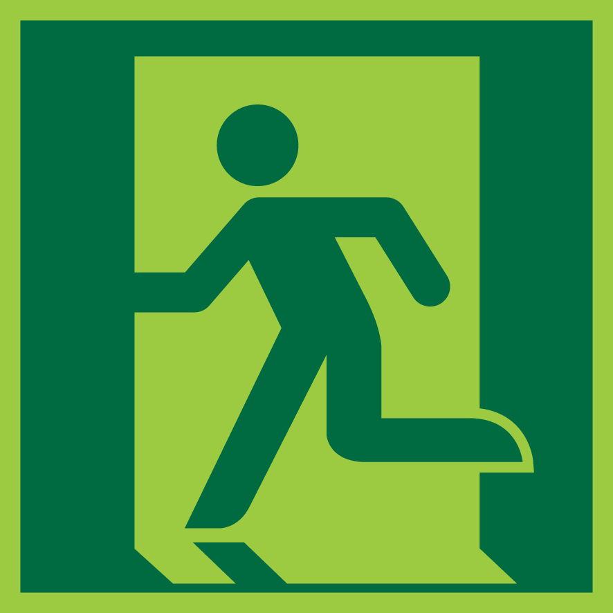 ISSUE DE SECOURS À GAUCHE ISO7010-E001