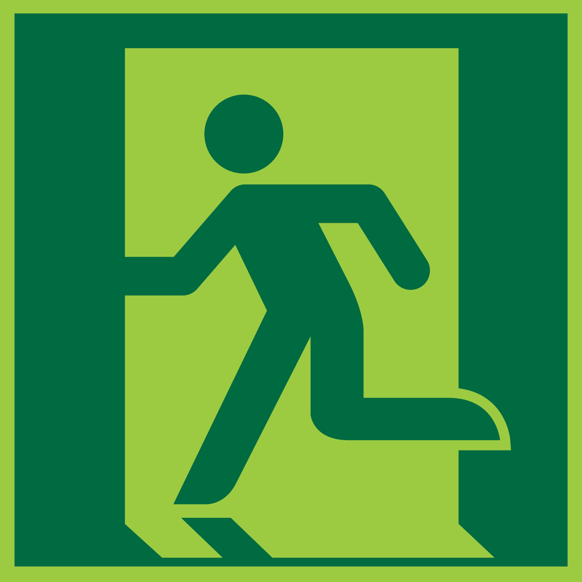 ISSUE DE SECOURS À GAUCHE ISO7010-E001