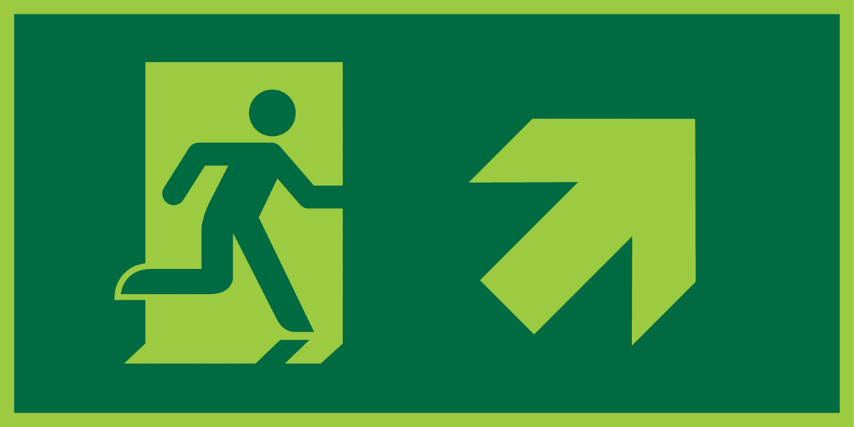 VLUCHTWEG, TRAP RECHTS NAAR BOVEN