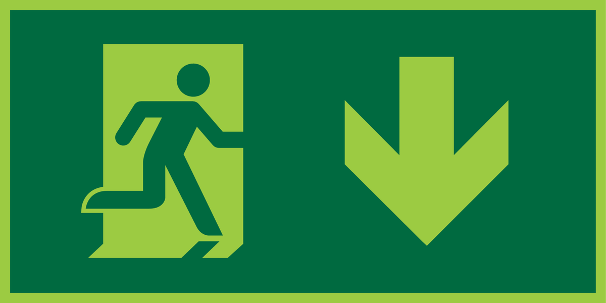 VLUCHTWEG RECHTS NAAR BENEDEN
