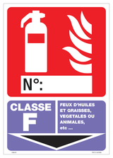 EXTINCTEUR, CLASSE F