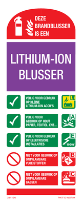 IS EEN LITHIUM-ION BRANDBLUSSER - NEDERL