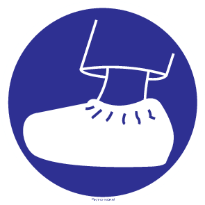 DRAGEN VAN OVERSCHOENEN VERPLICHT