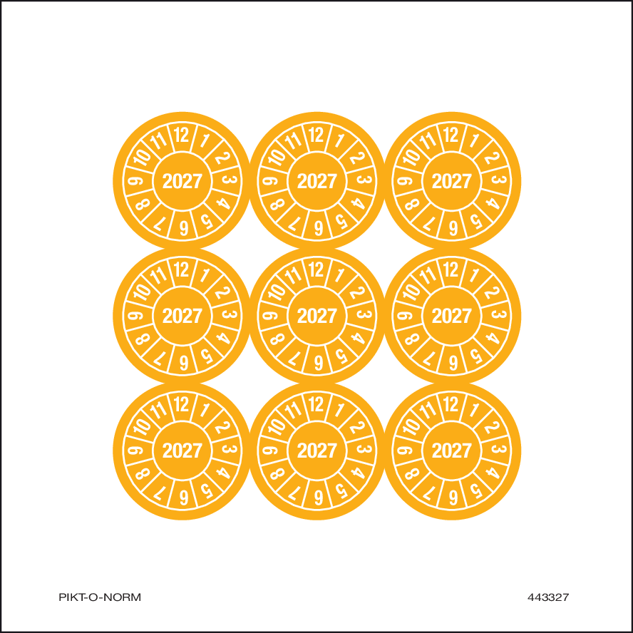 2027, PASTILLES CALENDRIER JAUNE