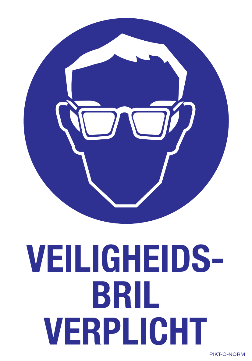 VEILIGHEIDSBRIL VERPLICHT