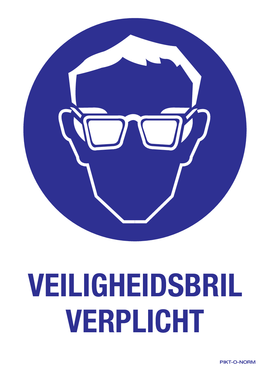 VEILIGHEIDSBRIL VERPLICHT