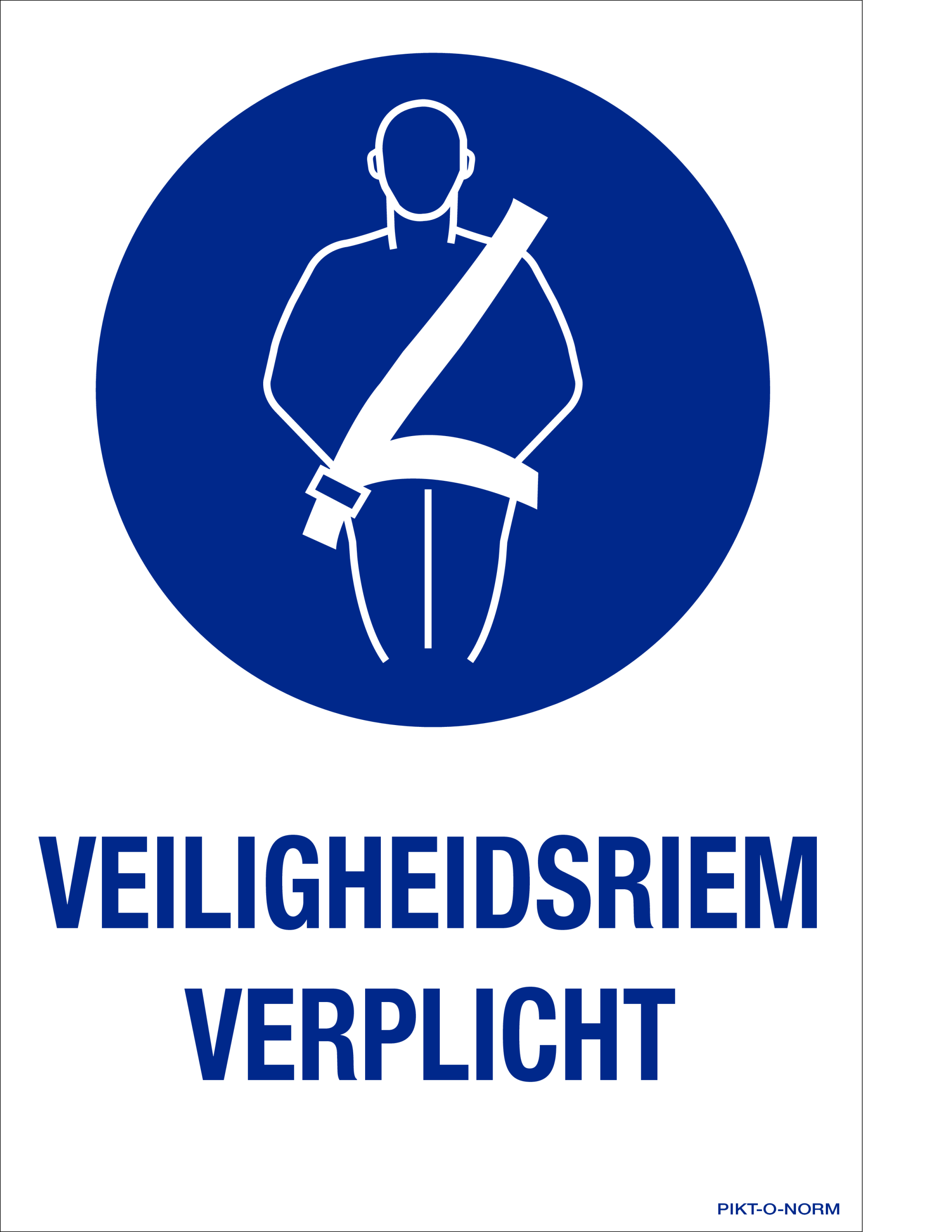 VEILIGHEIDSRIEM VERPLICHT