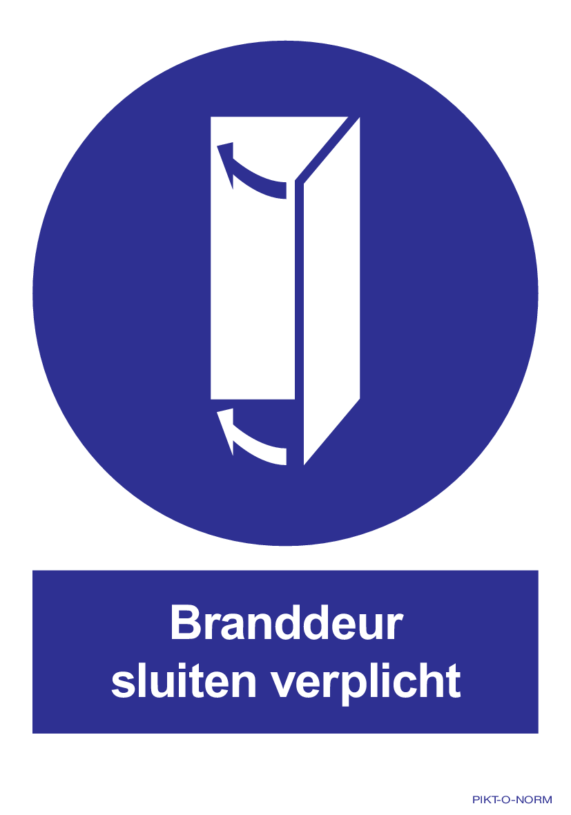 BRANDDEUR SLUITEN VERPLICHT