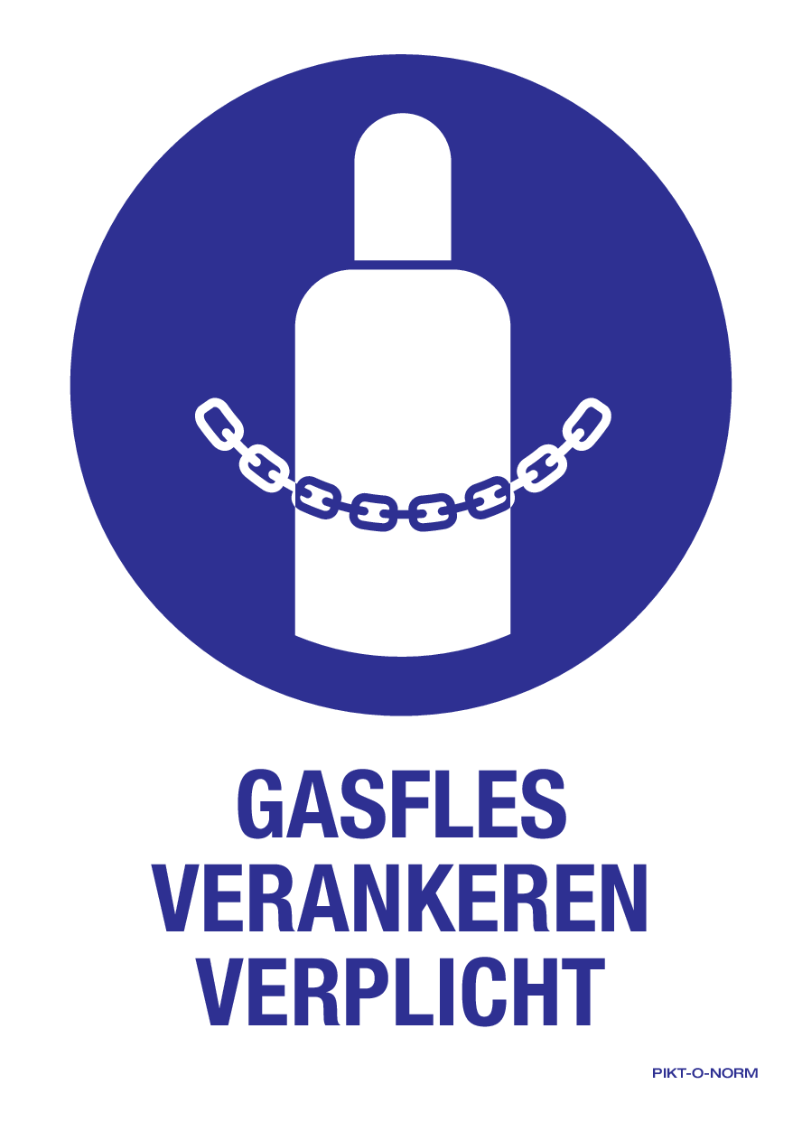 GASFLES VERANKEREN VERPLICHT