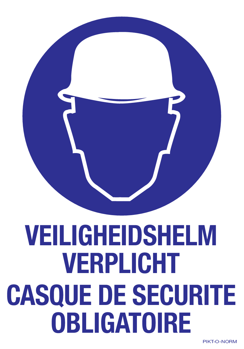 VEILIGHEIDSHELM VERPLICHT N/F