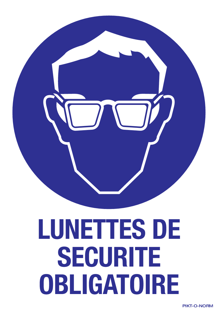 LUNETTES DE SECURITE OBLIGATOIRES