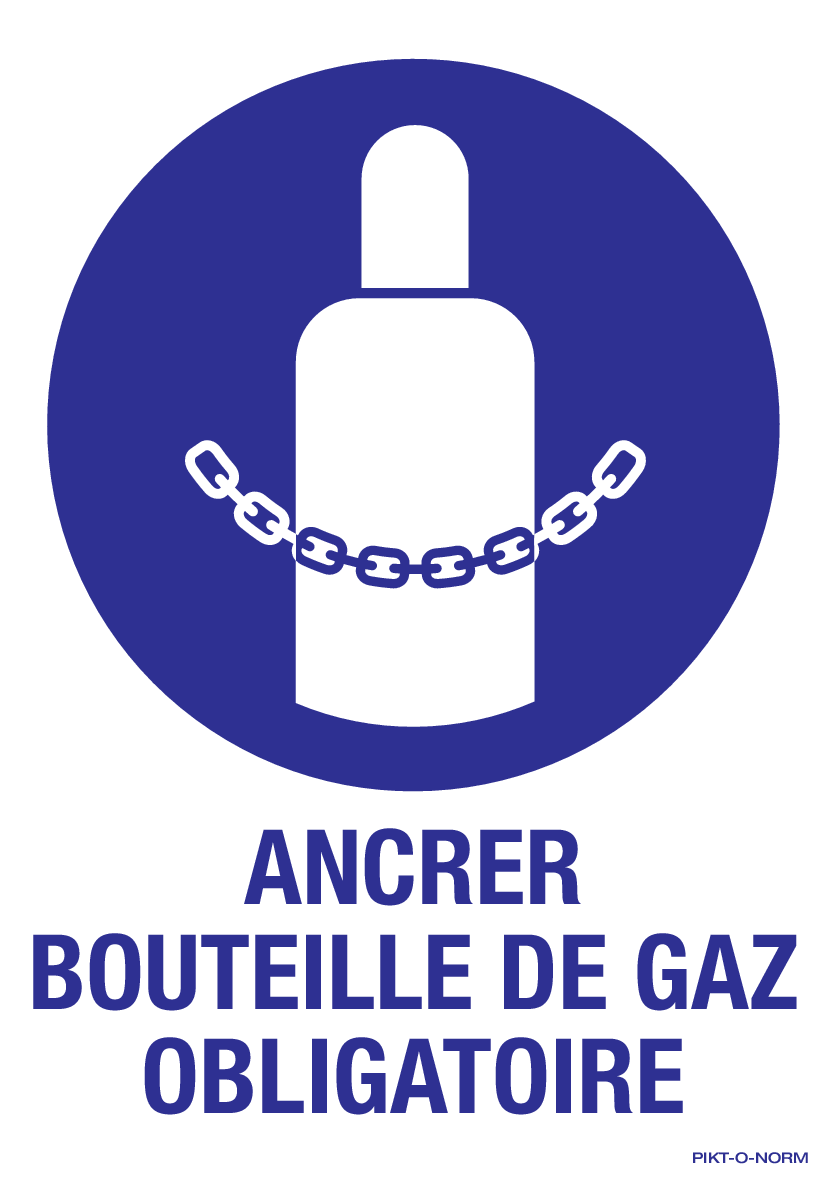 ANCRER BOUTEILLE DE GAZ OBLIGATOIRE.