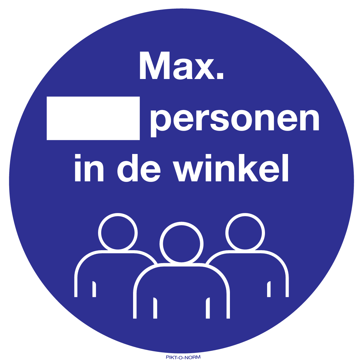 MAX. PERSONEN IN DE WINKEL