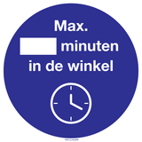 MAX. MINUTEN IN DE WINKEL