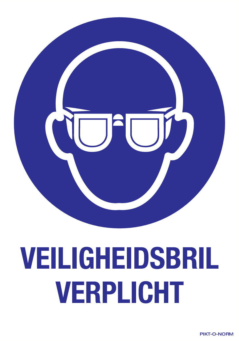 VEILIGHEIDSBRIL VERPLICHT